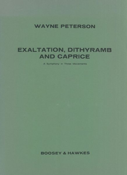 Exaltation, Dithyramb, and Caprice.