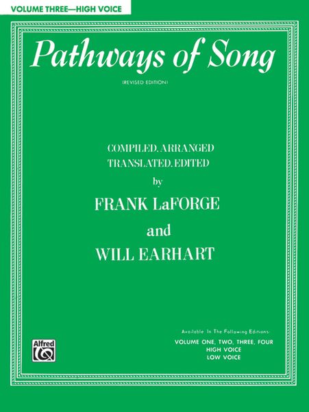 Pathways Of Song : High Voice, Vol. 3.