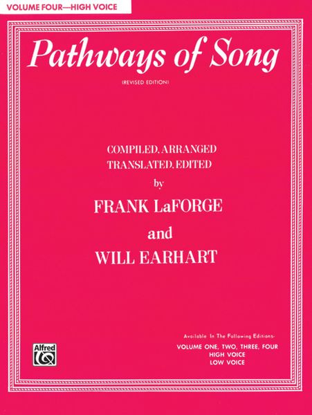 Pathways Of Song : High Voice, Vol. 4.