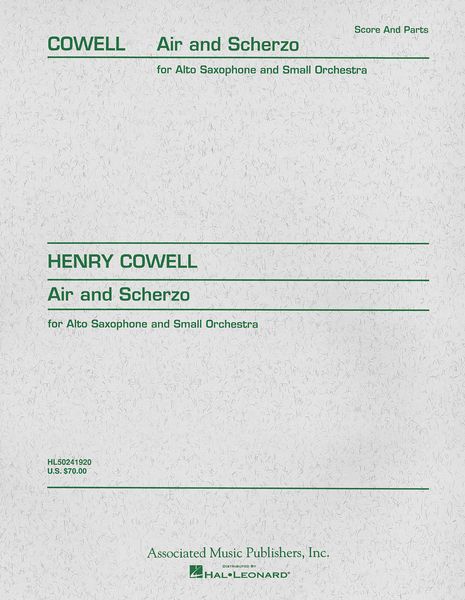 Air and Scherzo : For Alto Sax and Chamber Orchestra.