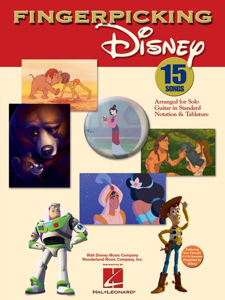 Fingerpicking Disney : 15 Songs Arranged For Solo Guitar In Standard Notation And Tablature.