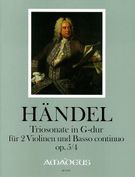 Triosonate In G-Dur : Für 2 Violinen Und Basso Continuo, Op. 5/4 / Edited By Yvonne Morgan.