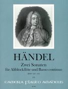 Zwei Sonaten Für Altblockflöte Und Basso Continuo / Edited By Martin Nitz.