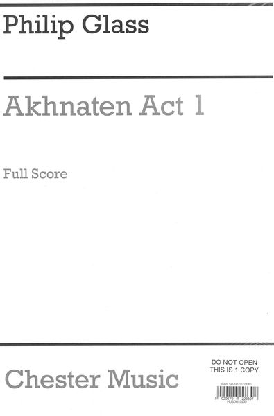 Akhnaten : In 3 Acts - 3 Volumes.