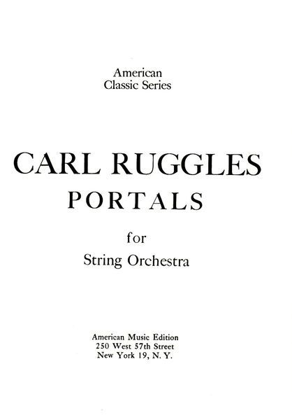 Portals : For String Orchestra.