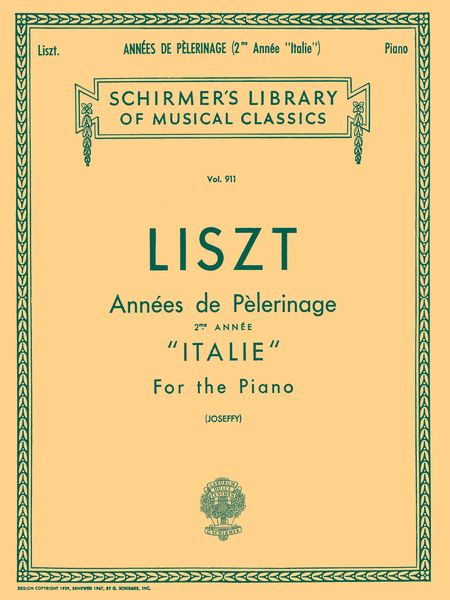 Années De Pèlerinage, Book 2 (Italie).