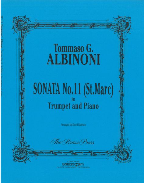 Sonata No. 11 (St. Marc) : For Trumpet and Piano.