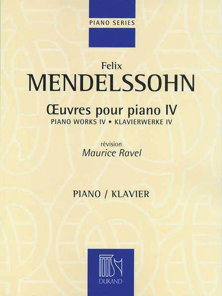 Piano Works, Vol. 4 / edited by Maurice Ravel.
