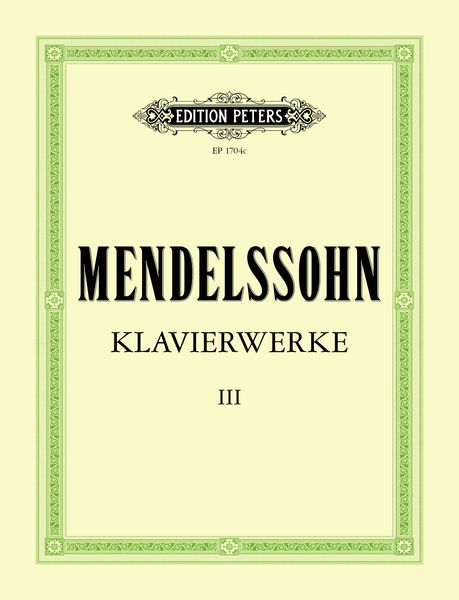 Piano Works, Vol. III / edited by Theodor Kullak.