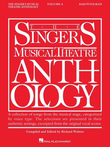 Singer's Musical Theatre Anthology, Vol. 4 : Baritone-Bass.