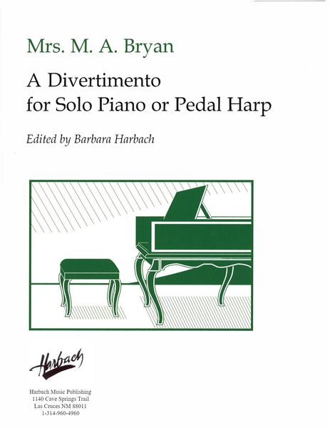 Divertimento : For Solo Piano Or Pedal Harp / Edited By Barbara Harbach [Download].
