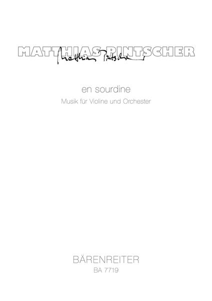 En Sourdine : Musik Für Violine Und Orchester (2002).