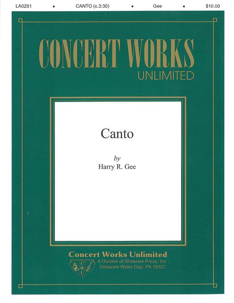Canto : For Flute And Piano.