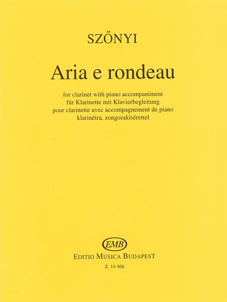 Aria E Rondeau : For Clarinet With Piano Accompaniment.