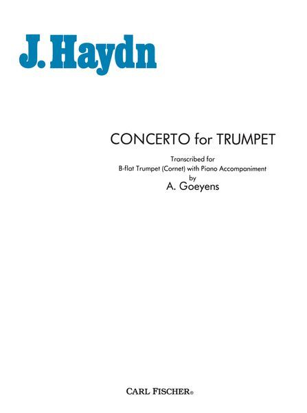 Concerto For Trumpet : arranged For Trumpet and Piano.