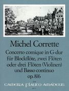 Concerto Comique In G Major : For Recorder, 2 Flutes Or 3 Flutes (Vlns) and B. C.