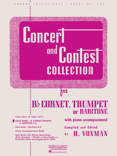 Concert and Contest Collection : For Bb Cornet, Trumpet, Or Baritone T. C. - Solo Part.