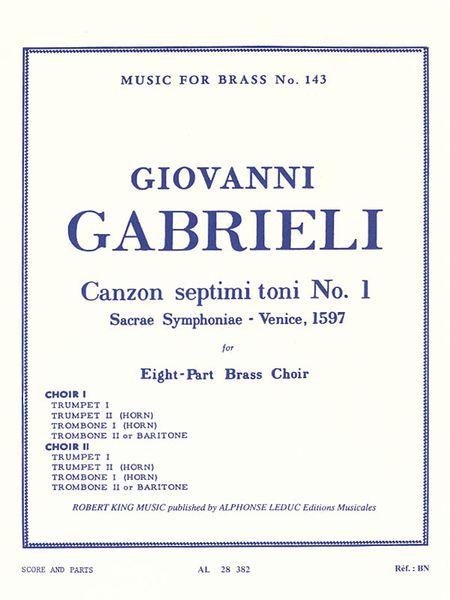 Canzon Septimi Toni No. 1 : For Brass Octet.