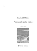 Acquarelli Della Notte : For Guitar Solo (1981).