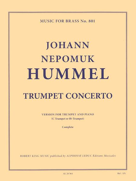 Trumpet Concerto In E Flat Major : Piano reduction / edited by Armando Ghitalla.