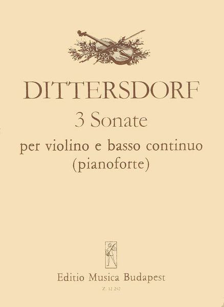 3 Sonate : Per Violino E Basso Continuo (Pianoforte).