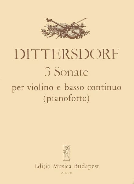 3 Sonate : Per Violino E Basso Continuo (Pianoforte).