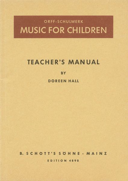 Music For Children : Teacher's Book.