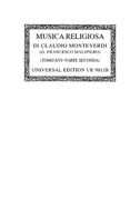 Musica Religiosa IIIb / edited by Gian Francesco Malipiero.