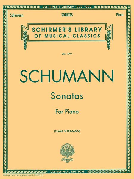 Sonatas For Piano / edited by Clara Schumann.