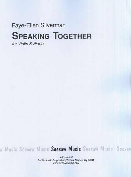 Speaking Together : For Violin and Piano (1980-81).