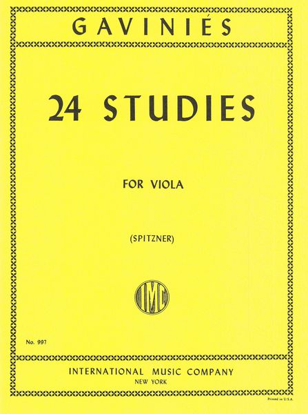 24 Studies : For Viola Solo (Spitzner).
