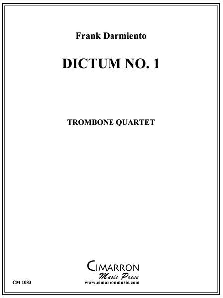 Dictum No. 1 : For Trombone Quartet.