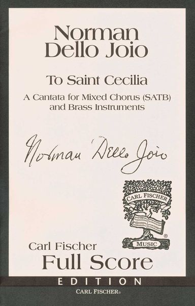 To Saint Cecilia : A Cantata For Mixed Chorus (SATB) and Brass Instruments.