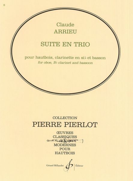 Suite En Trio : Pour Hautbois, Clarinette Et Basson.