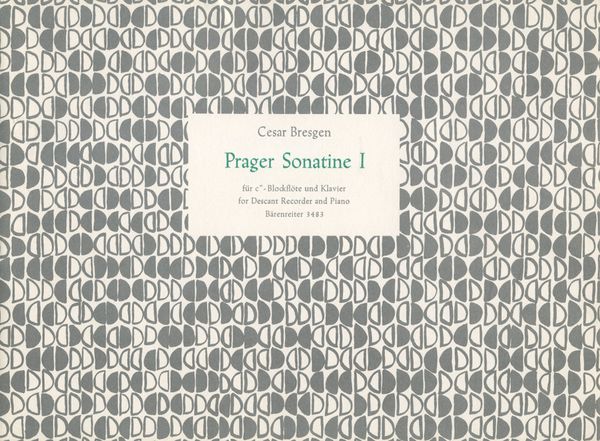 Prager Sonatine No. 1 : For Recorder and Piano.