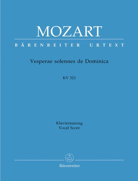 Vesperae Solennes De Dominica, K. 321 : Piano reduction.