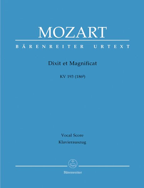 Dixit Et Magnificat, K. 193 (186g) : Piano Reduction By Martin Focke.