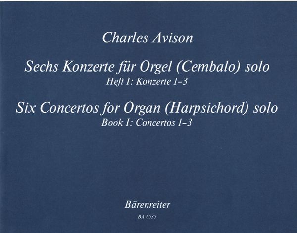 Six Concertos For Organ, Vol. 1 : Concertos 1-3.