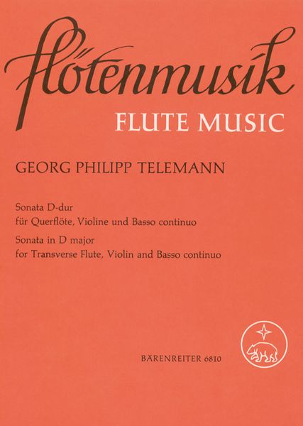 Sonata D-Dur : For Flute, Violin and Continuo.