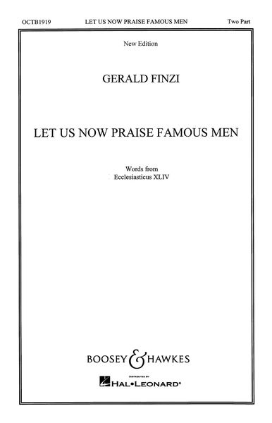 Let Us Now Praise Famous Men : For SA Or Tb and Piano.