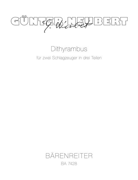 Dithyrambus : For Two Percussionists (1986).