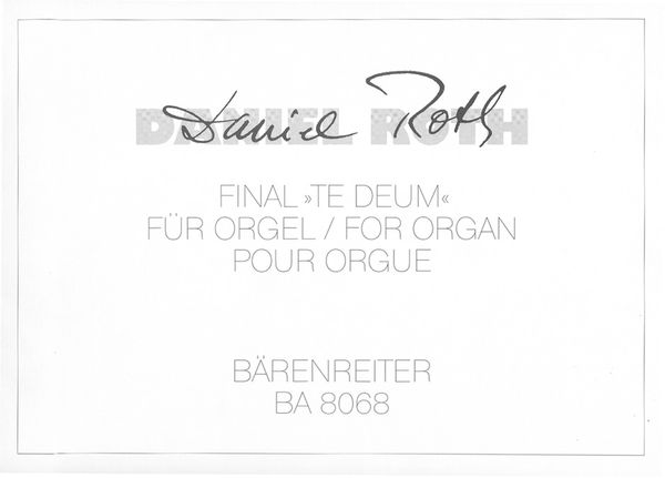 Final Te Deum : For Organ (1981).