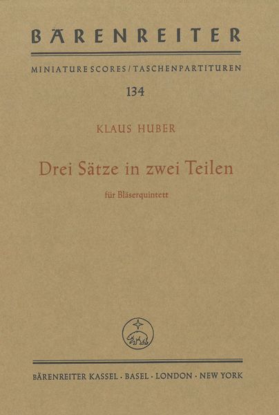 Drei Sätze In Zwei Teilen (1958/59).