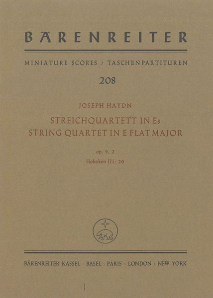 Streichquartett Es-Dur, Op. 9 No. 2, Hob. III:20.