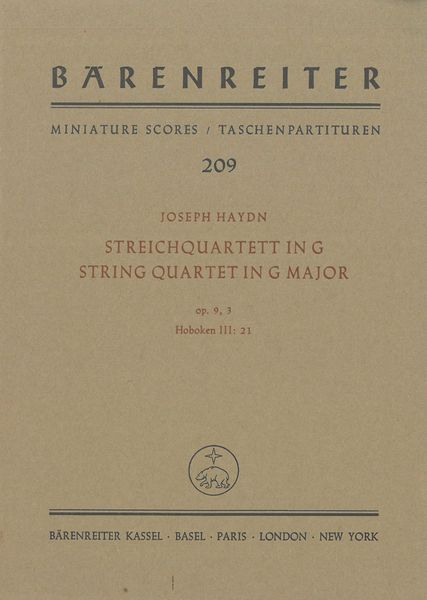 Streichquartett G-Dur, Op. 9 No. 3, Hob. III:21.