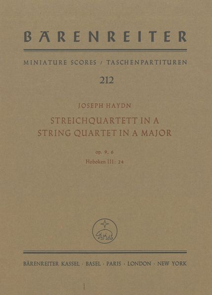 Streichquartett A-Dur, Op. 9 No. 6, Hob. III:24.