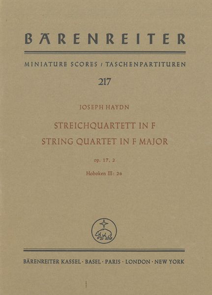 Streichquartett F-Dur, Op. 17 No. 2, Hob. III:26.