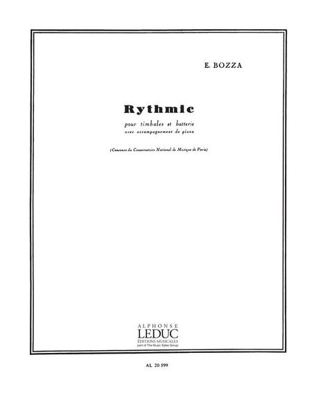 Rythmic : Pour Timbales Et Batterie Avec Accompagnement De Piano.