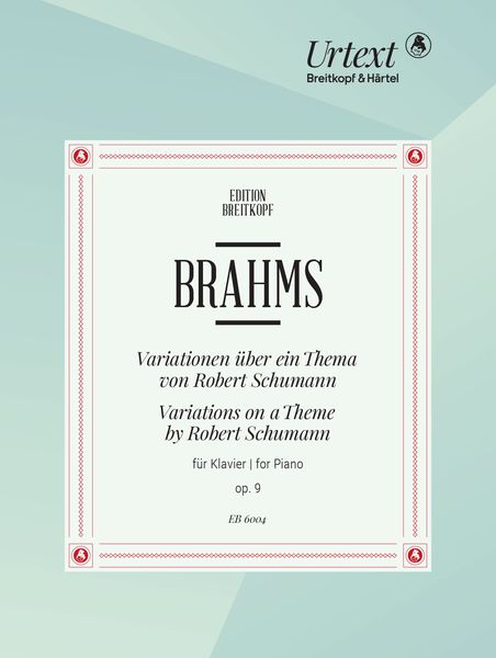Schumann-Variationen, Op. 9 : For Piano.