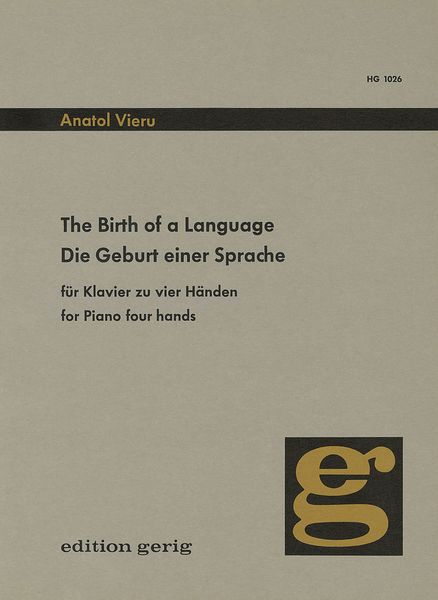 Birth Of A Language : For Piano, Four Hands (1973).